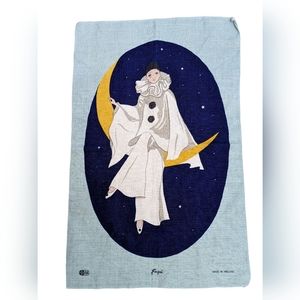 Fingal Irish Linen Tea Towel Pierrot Sad Clown 28x18